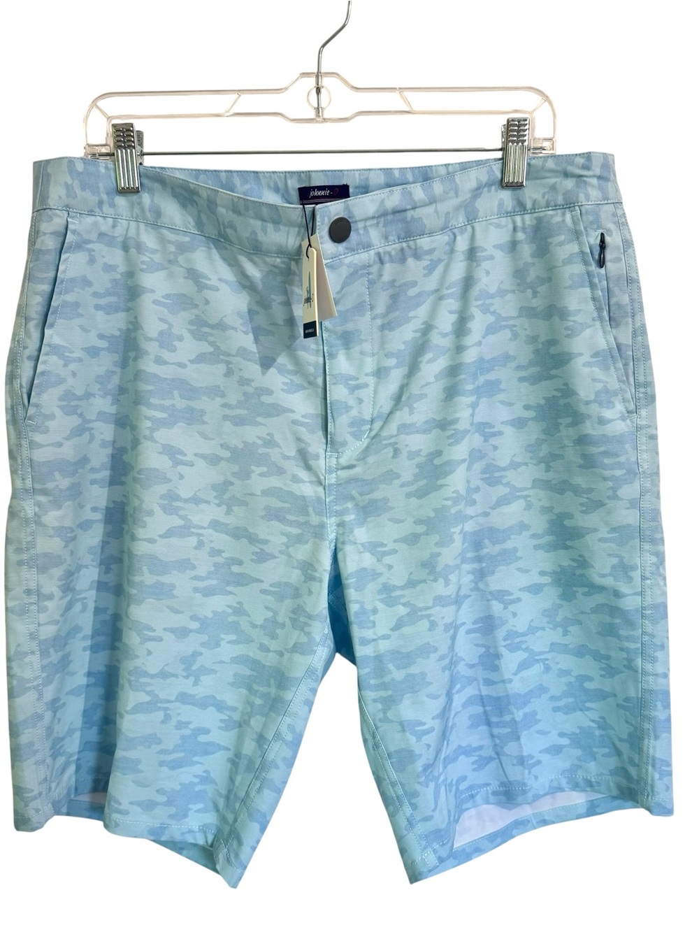 NWT MEN'S JOHNNIE-O NO MAN LEFT BEHIND SHORTS SIZE 34 COLOR GULF BLUE 9”